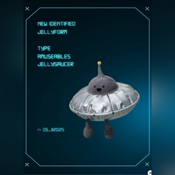 Jellycat Jellysaucer Qty 1 + Free Dust Bag - Picture 7 of 15